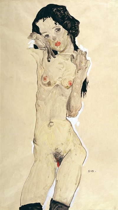 Nude by Egon Schiele